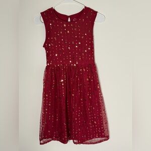 Burgundy and Gold Sequin Party Holiday Dress